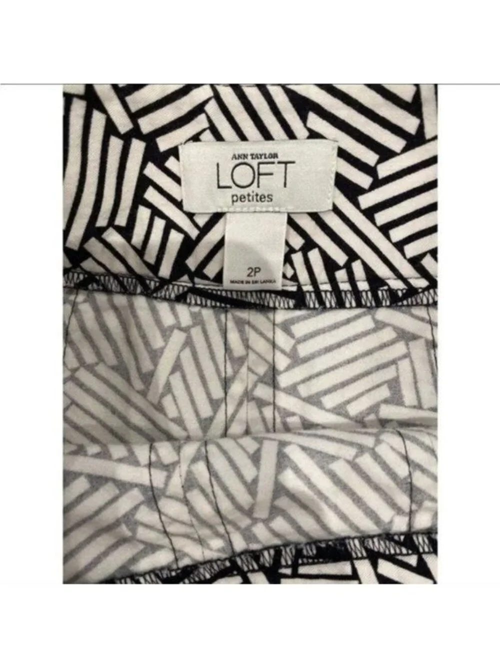 Ann Taylor LOFT Petite Black & White Mini Skirt - Size 2P